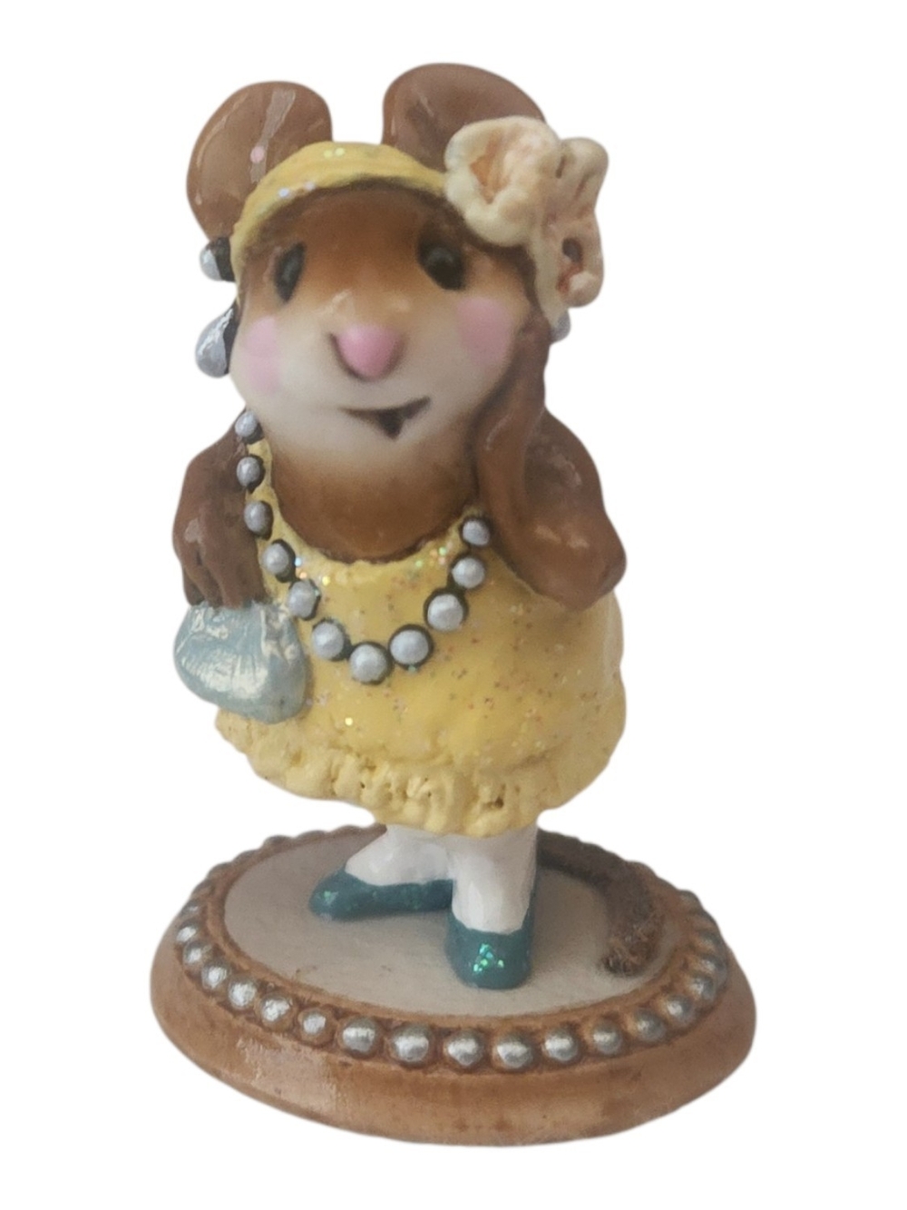 Wee Forest Folk "Zelda" In A Yellow Summer Dress And Blue Shoes #M-171 VTG